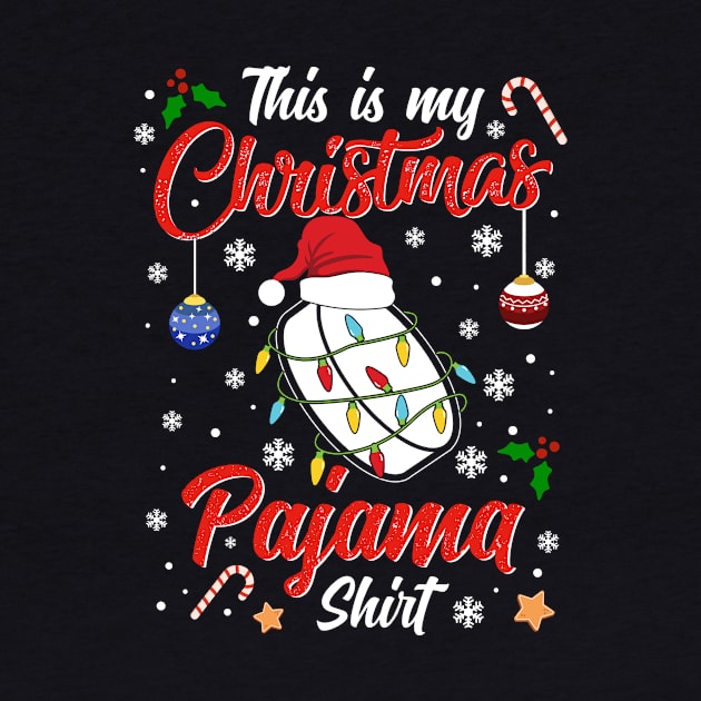 Funny Costume This is my Christmas Pajamas Hockey Puck by jodotodesign